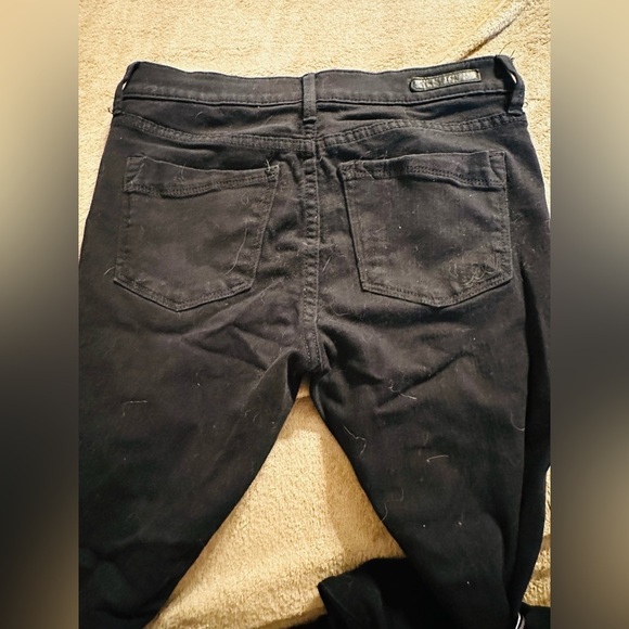 Women’s express black mid rise very distressed skinny jeans legging size 8 - Picture 6 of 6